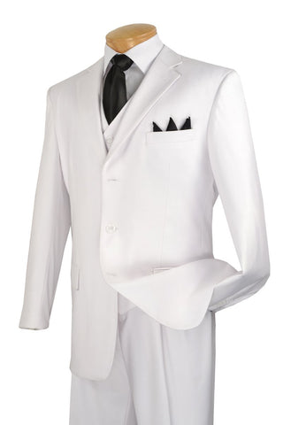 Vinci Men Suit V-3PP-White