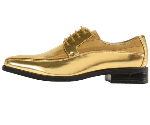 Men Tuxedo Shoes MSD-035 Gold - Church Suits For Less