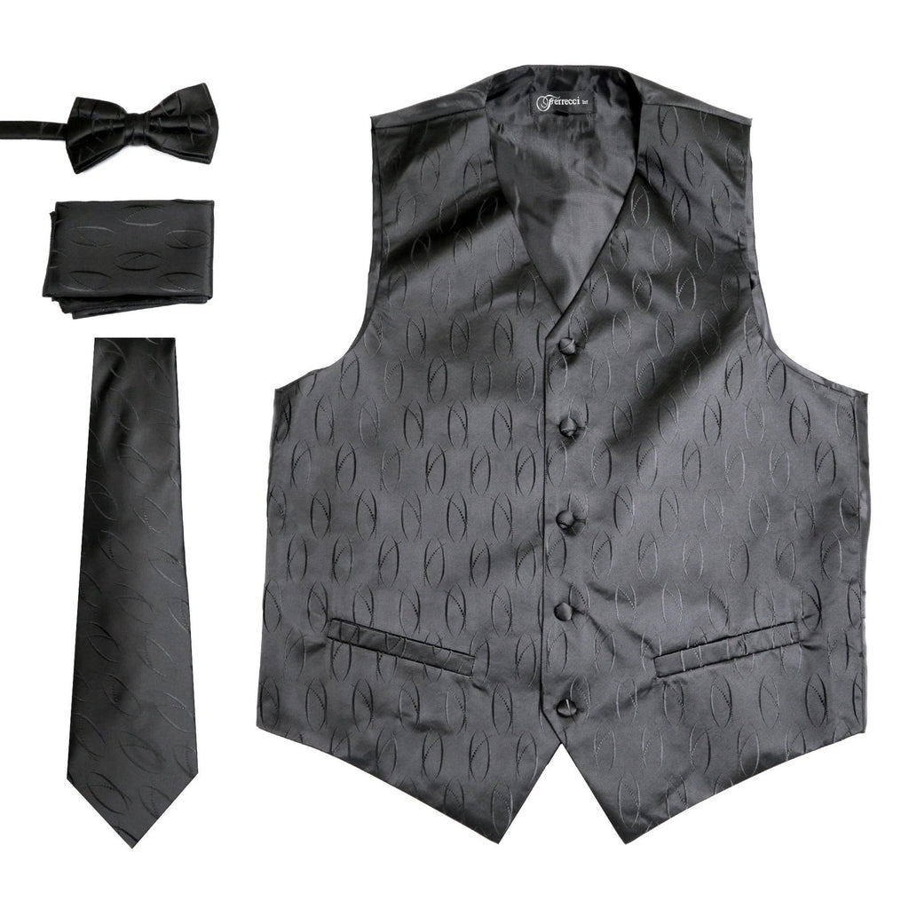 Men Vest-PV100-Black - Church Suits For Less