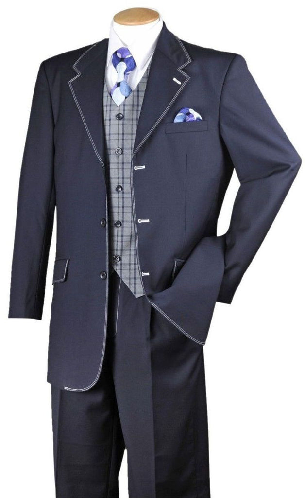 Milano Moda Men Suit 2916V-Navy | Church suits for less