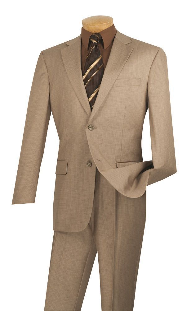 Vinci Men Suit 2LK-1-Beige - Church Suits For Less
