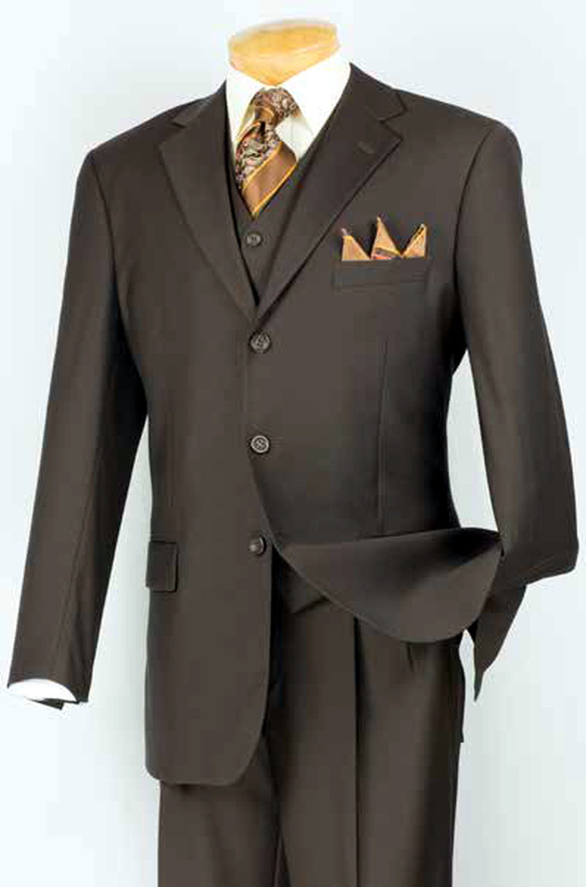 Classic Fit Men Suit 3TR-3-Brown - Church Suits For Less