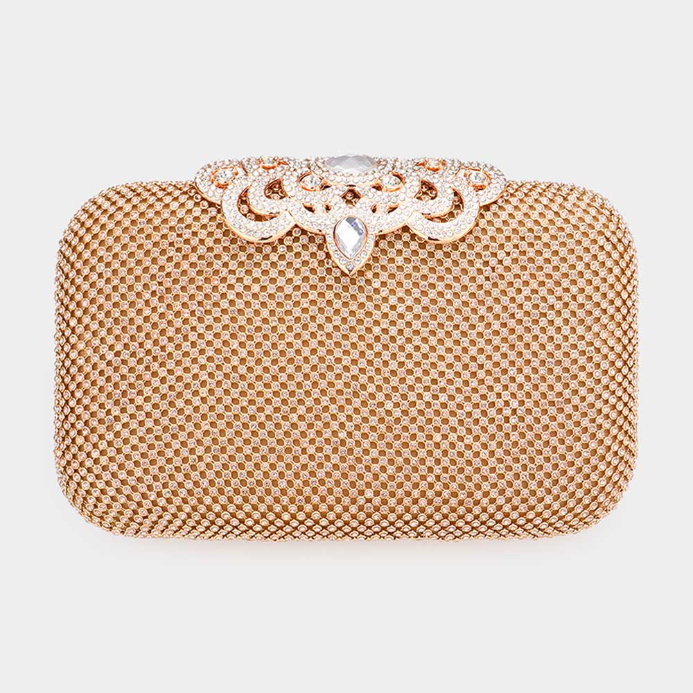 Women Fashion Clutch BDF-9207 Rose Gold - Church Suits For Less