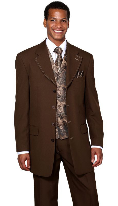 Milano Moda Suit 6903V-Brown - Church Suits For Less