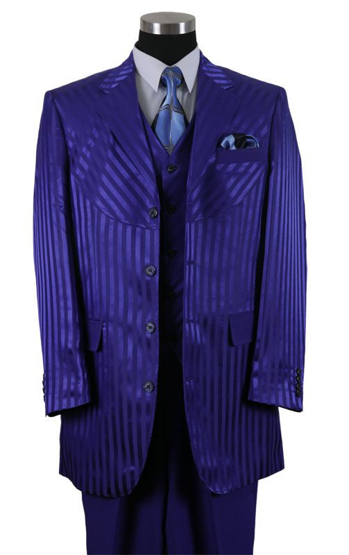 Milano Moda Men Suit 2915V-Blue - Church Suits For Less
