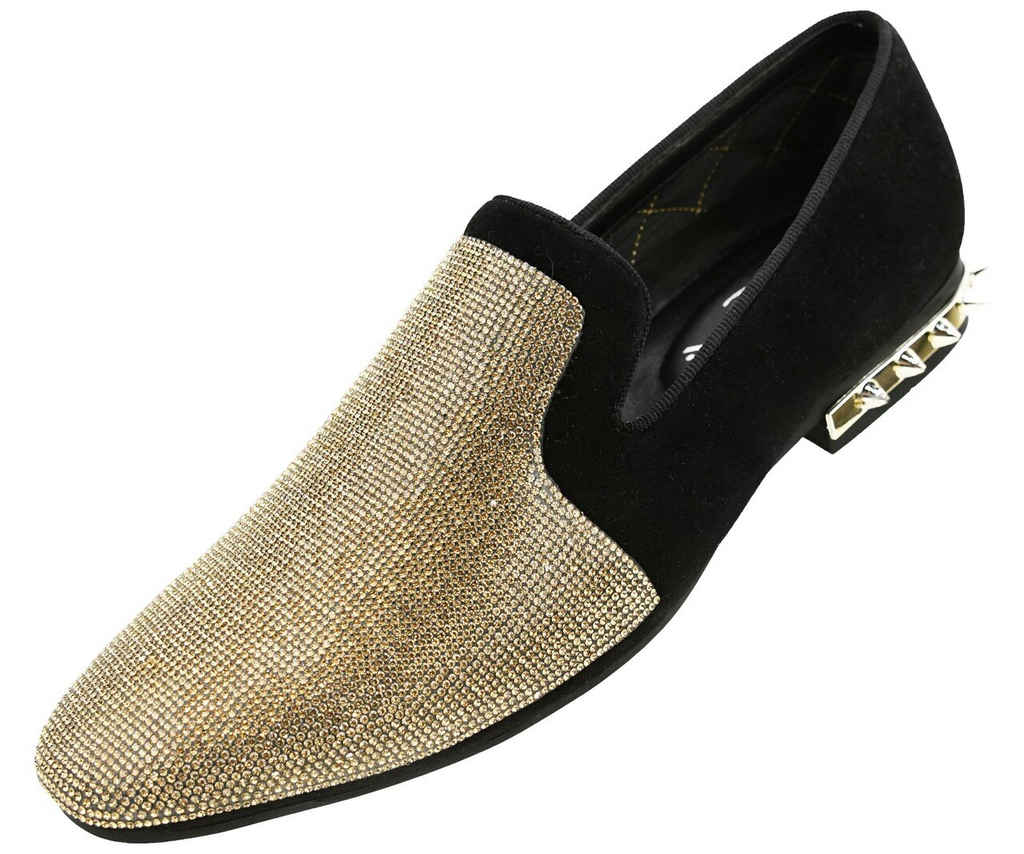 Mens dress 2025 shoes with rhinestones