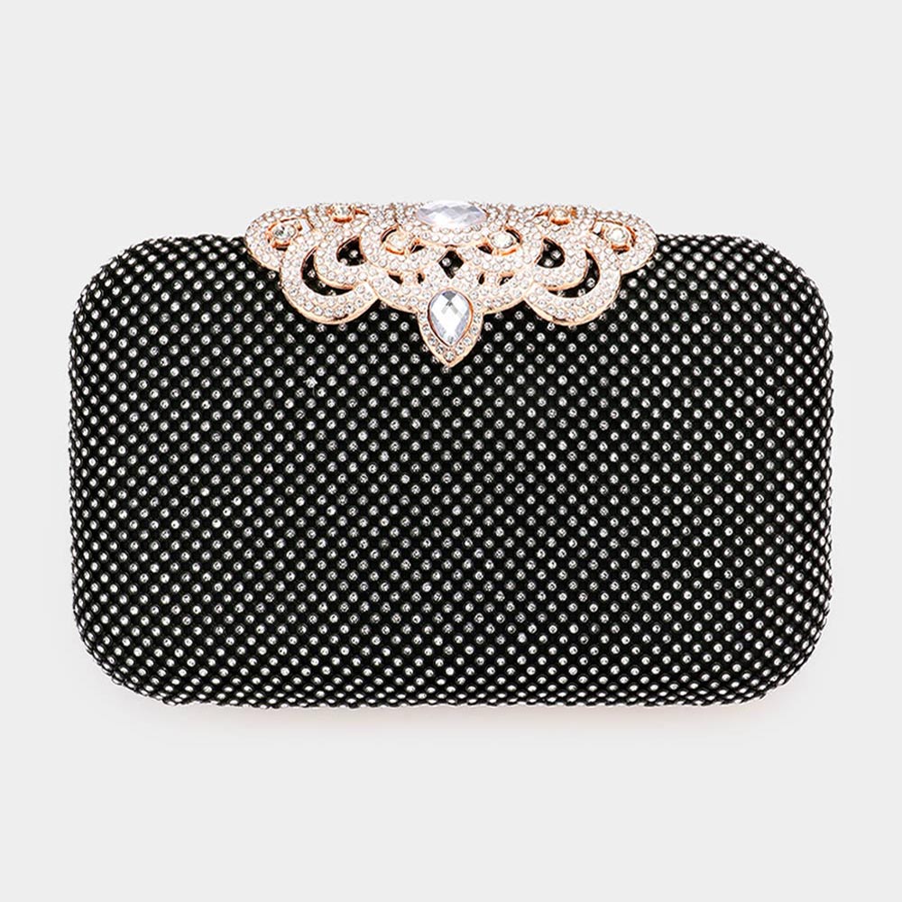 Women Fashion Clutch BDF-9207 Black - Church Suits For Less