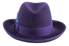 Men Godfather Hat-Purple - Church Suits For Less