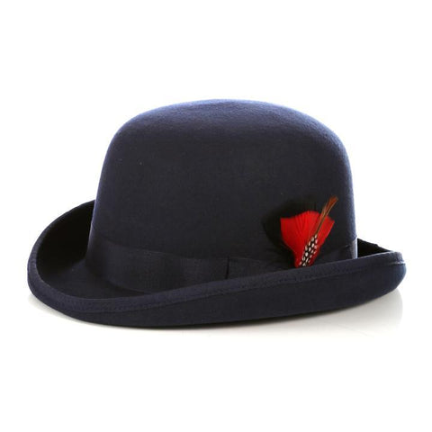 Men Derby Bowler Hat-Blue