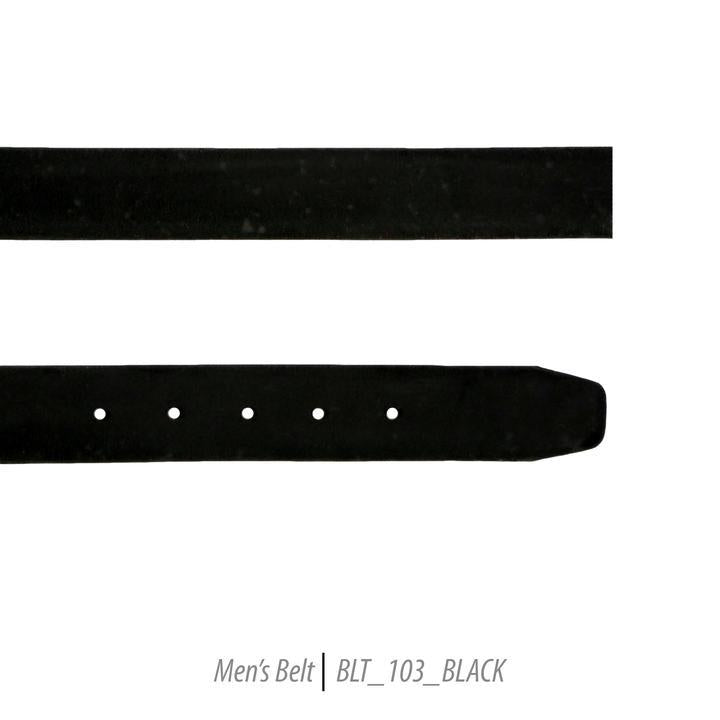 Men Leather Belts-BLT-103-Black - Church Suits For Less