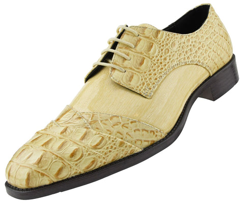 Men Dress Shoes Alligator-Taupe