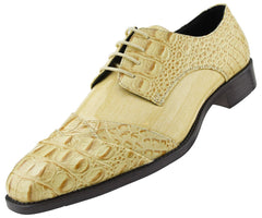 Men Dress Shoes Alligator-Taupe - Church Suits For Less
