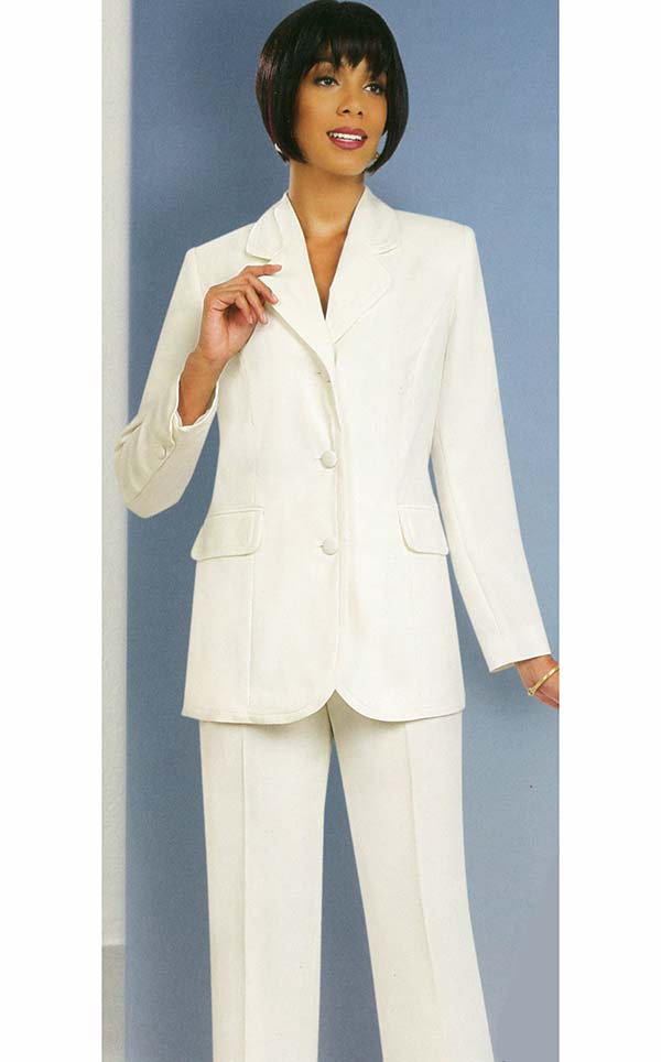Ben Marc Pant Suit 10495-Off-White - Church Suits For Less