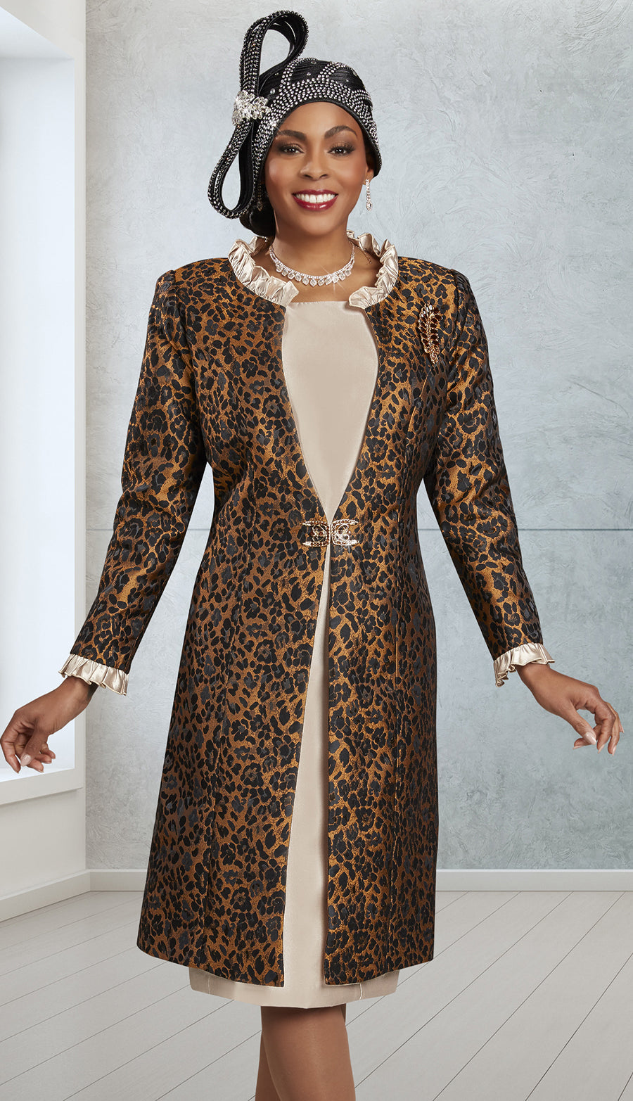 ワンピース Beth Dress foundry mews Ben Marc Church Dress 48466C-Bronze Print – Church suits for