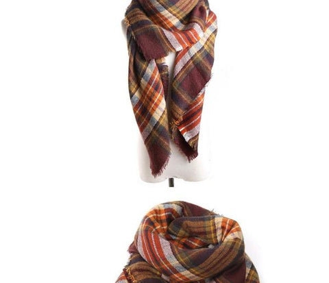 Women Fashion Scarf C76716-Coffee - Church Suits For Less