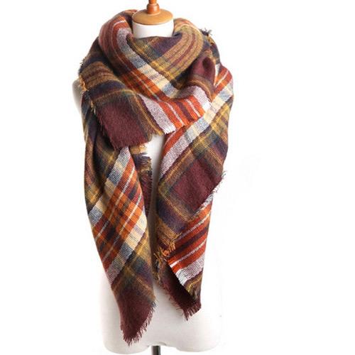Women Fashion Scarf C76716-Coffee - Church Suits For Less