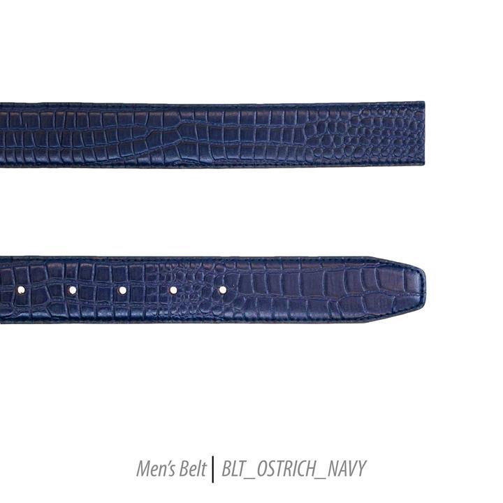 Men Leather Belts-BLT-Navy-400 - Church Suits For Less