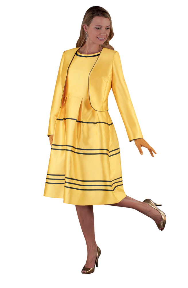 Chancele Dress 9509C-Butter - Church Suits For Less