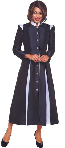 Women Church Robe RR9131C-Black/White