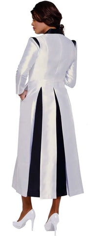 Women Church Robe RR9131C-White/Black - Church Suits For Less