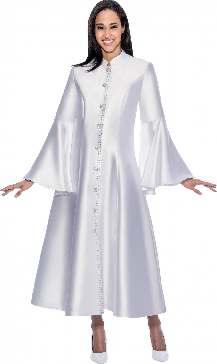 Women Church Robe RR9031C-White - Church Suits For Less