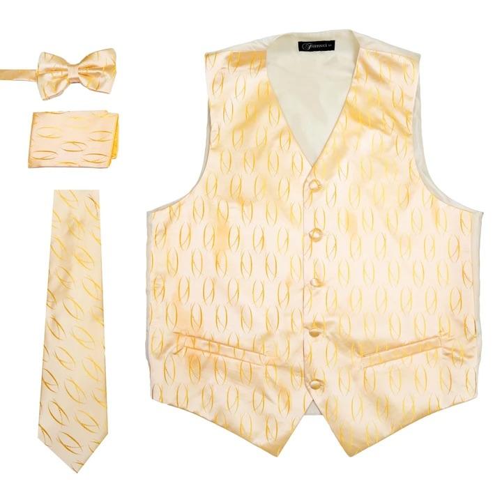 Men Vest-PV100-Gold Creme - Church Suits For Less