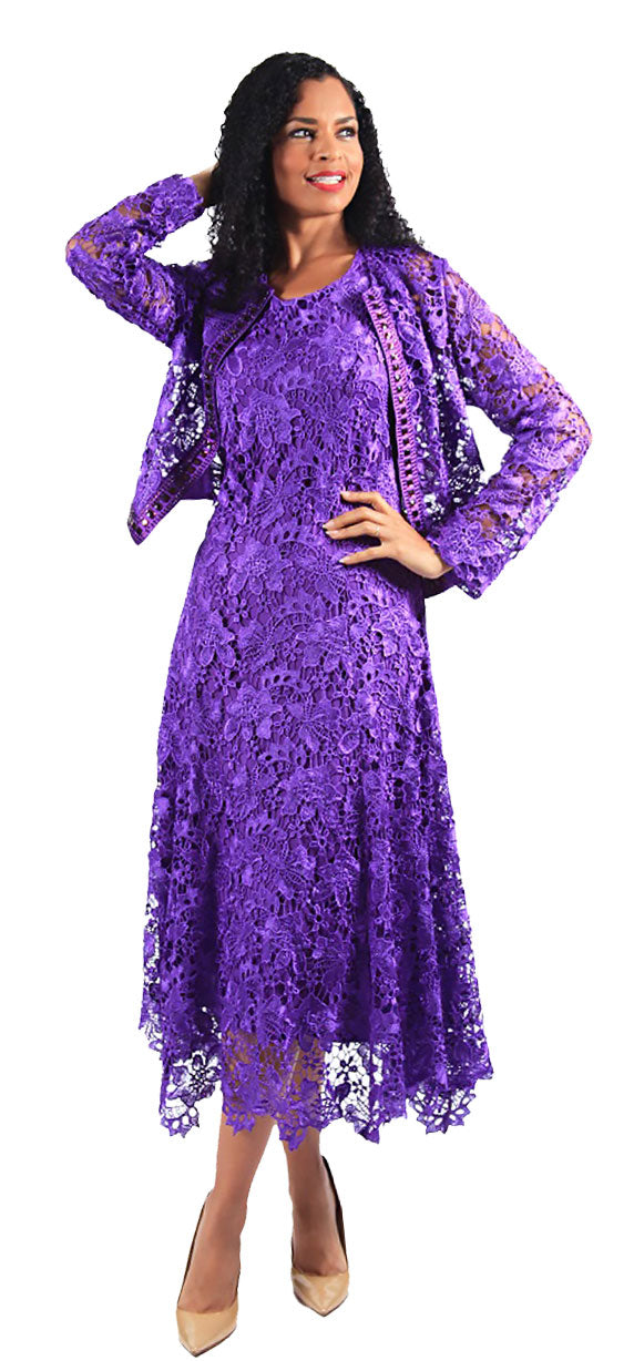 Diana Church Dress 8190-Purple, Purple / 12