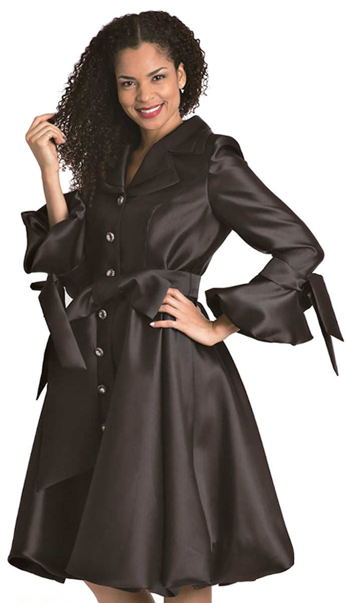Diana Couture Church  Dress 8222-Black - Church Suits For Less