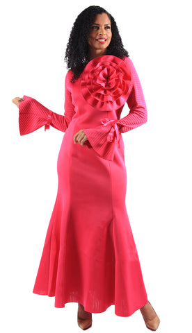 Diana Couture Dress D1054-Fuchsia - Church Suits For Less