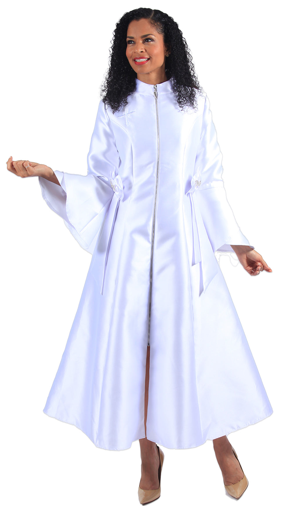 Diana Church Robe 8620-White - Church Suits For Less