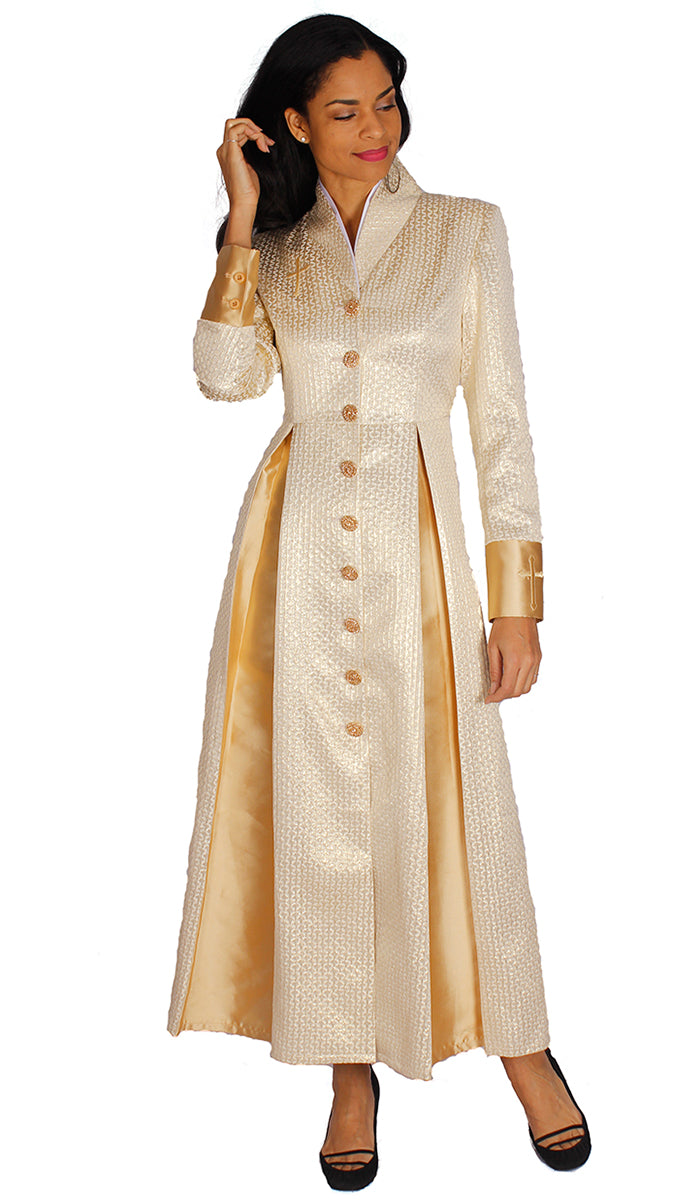 Diana Couture Church Robe 8556-Gold Champagne – Church suits for less