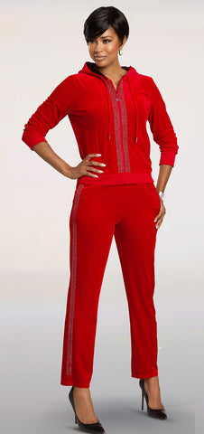 Donna Vinci Sport 21024-Red - Church Suits For Less