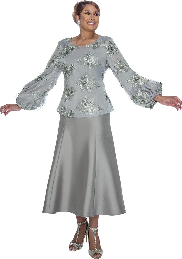 Dorinda Clark Cole 3152C-Silver - Church Suits For Less