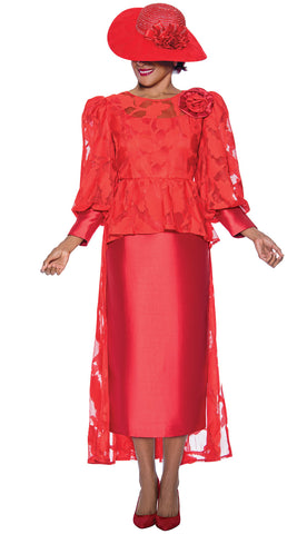 Dorinda Clark Cole Dress 4302C-Red - Church Suits For Less