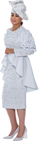 Dorinda Clark Cole Dress 4711-White - Church Suits For Less