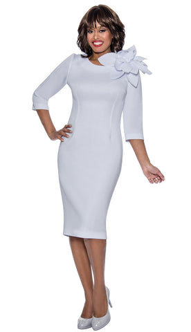 Dress By Nubiano 1441-White