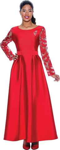 Church Dress By Nubiano 1471C-Red