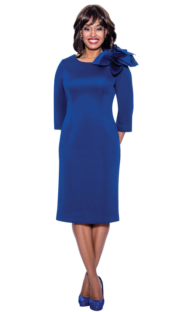 Dress By Nubiano 1441-Royal Blue - Church Suits For Less