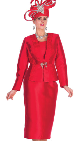 Elite Champagne Church Suit 5722C-Red