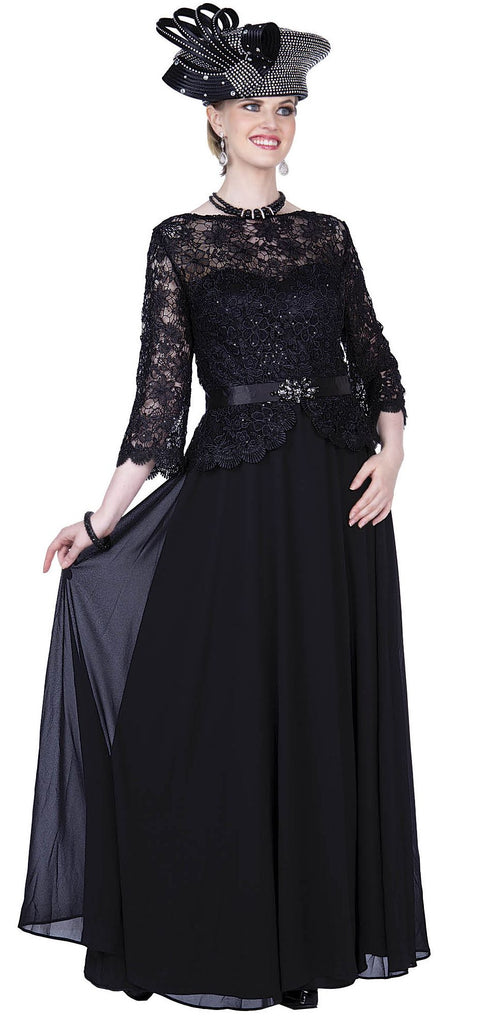 Designer Dress 5361C-Black - Church Suits For Less