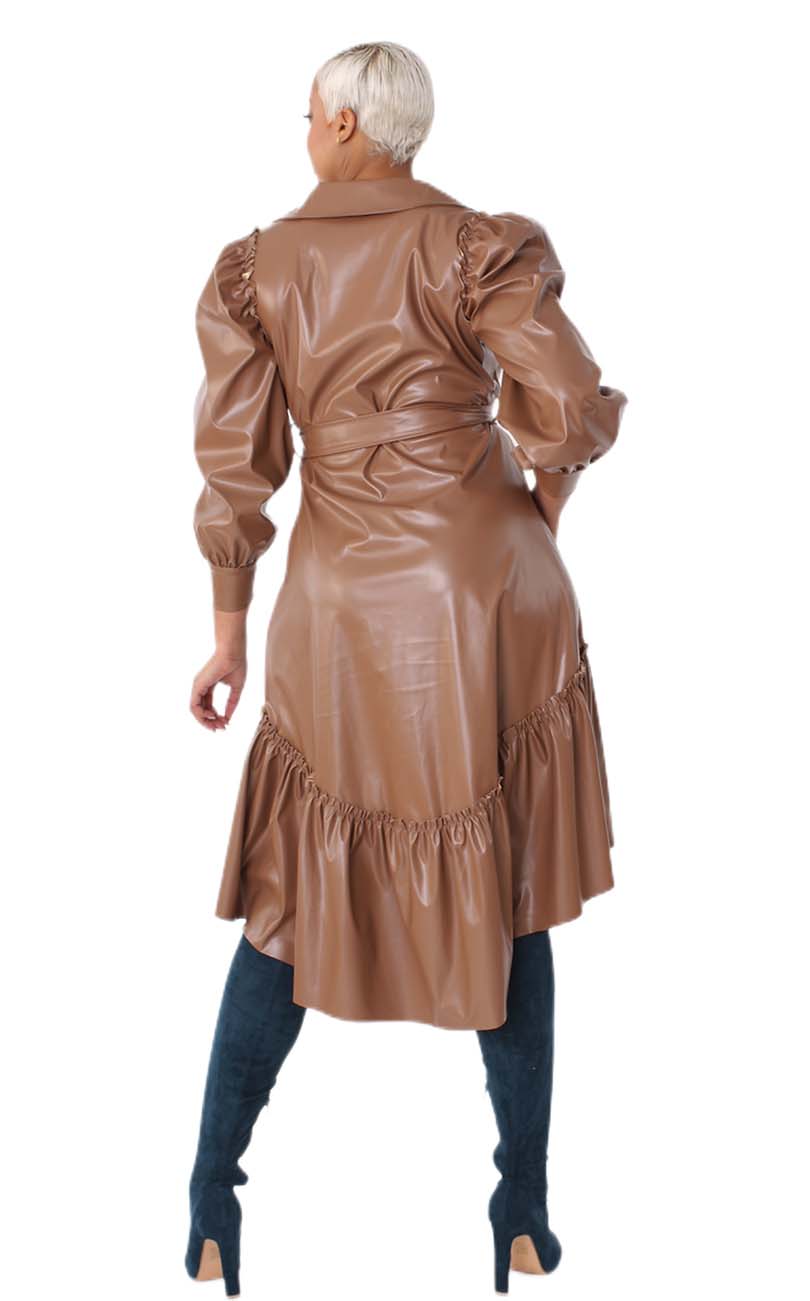 For Her Women Dress 82045C-Cognac - Church Suits For Less