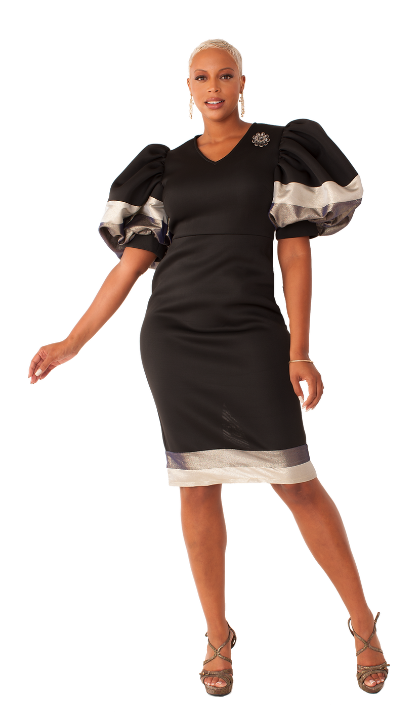 For Her Women Dress 82141C-Black – Church suits for less