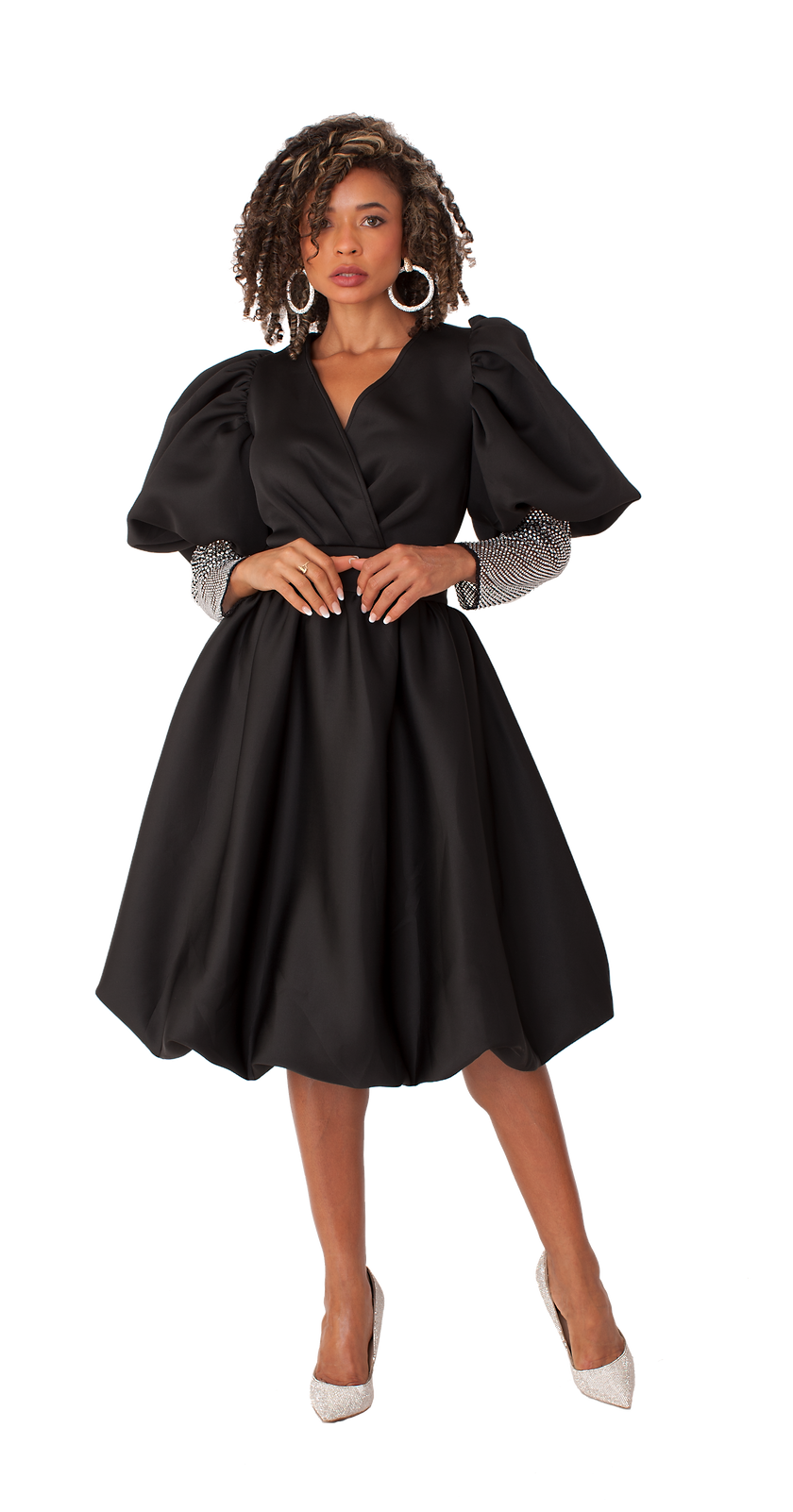 For Her Women Dress 82217-Black - Church Suits For Less