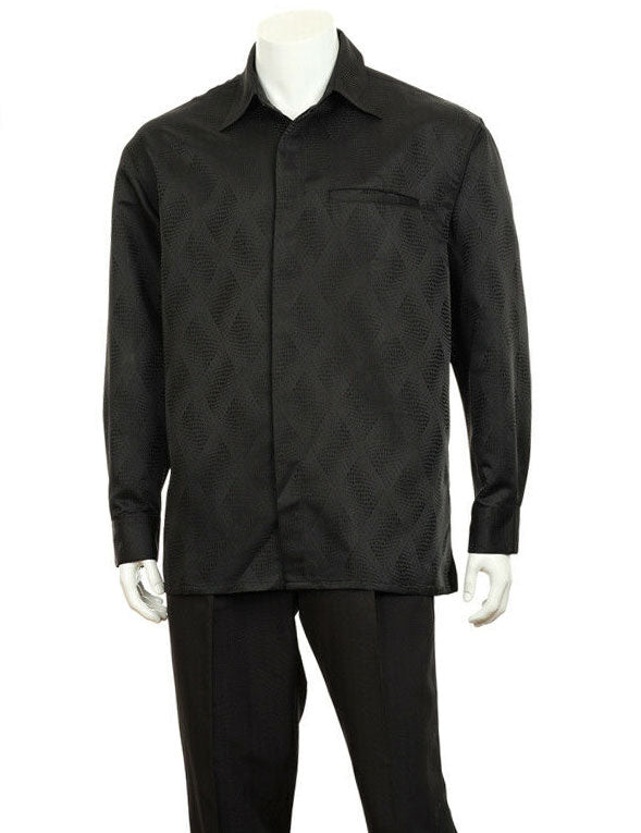 Fortino Landi Walking Set M2766-Black - Church Suits For Less