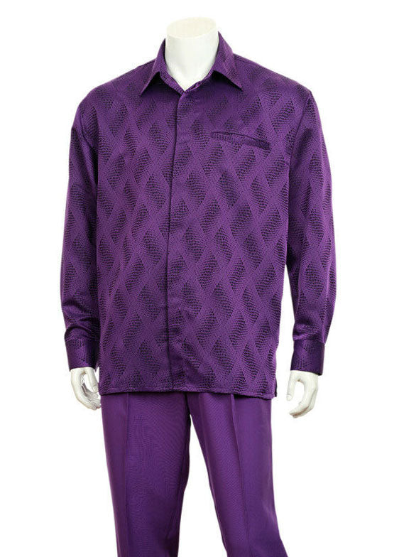 Fortino Landi Walking Set M2766-Purple - Church Suits For Less