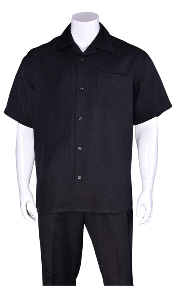 Fortino Landi Walking Set M2954C-Black - Church Suits For Less