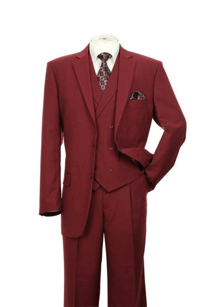 Fortino Landi Suit 5702V9-Burgundy - Church Suits For Less