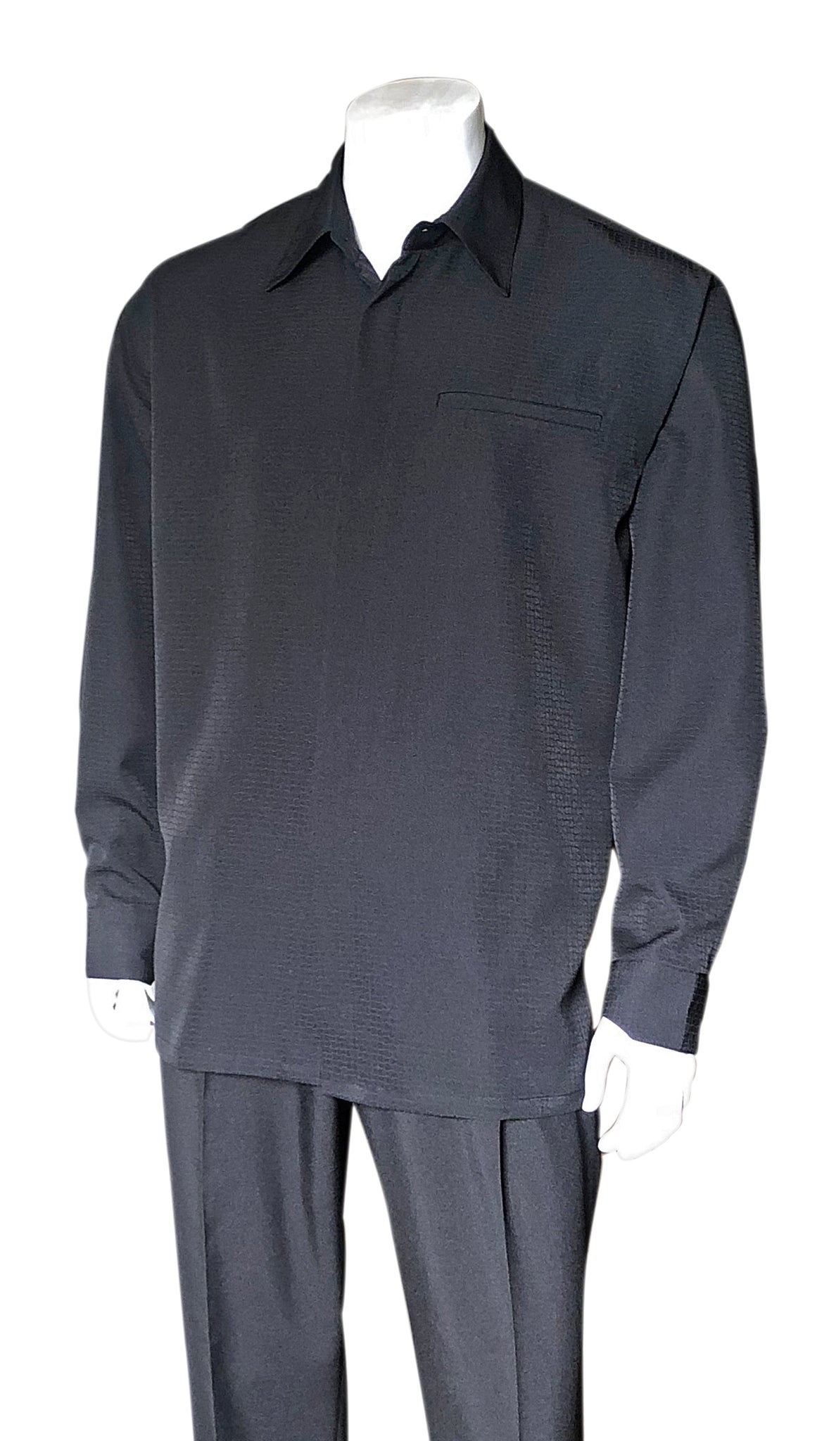 thumbnail image 2 of Fortino Landi Men's 2-Piece Walking Suit – Check Pattern, Polyester, Sizes M-6XL 2 of 5