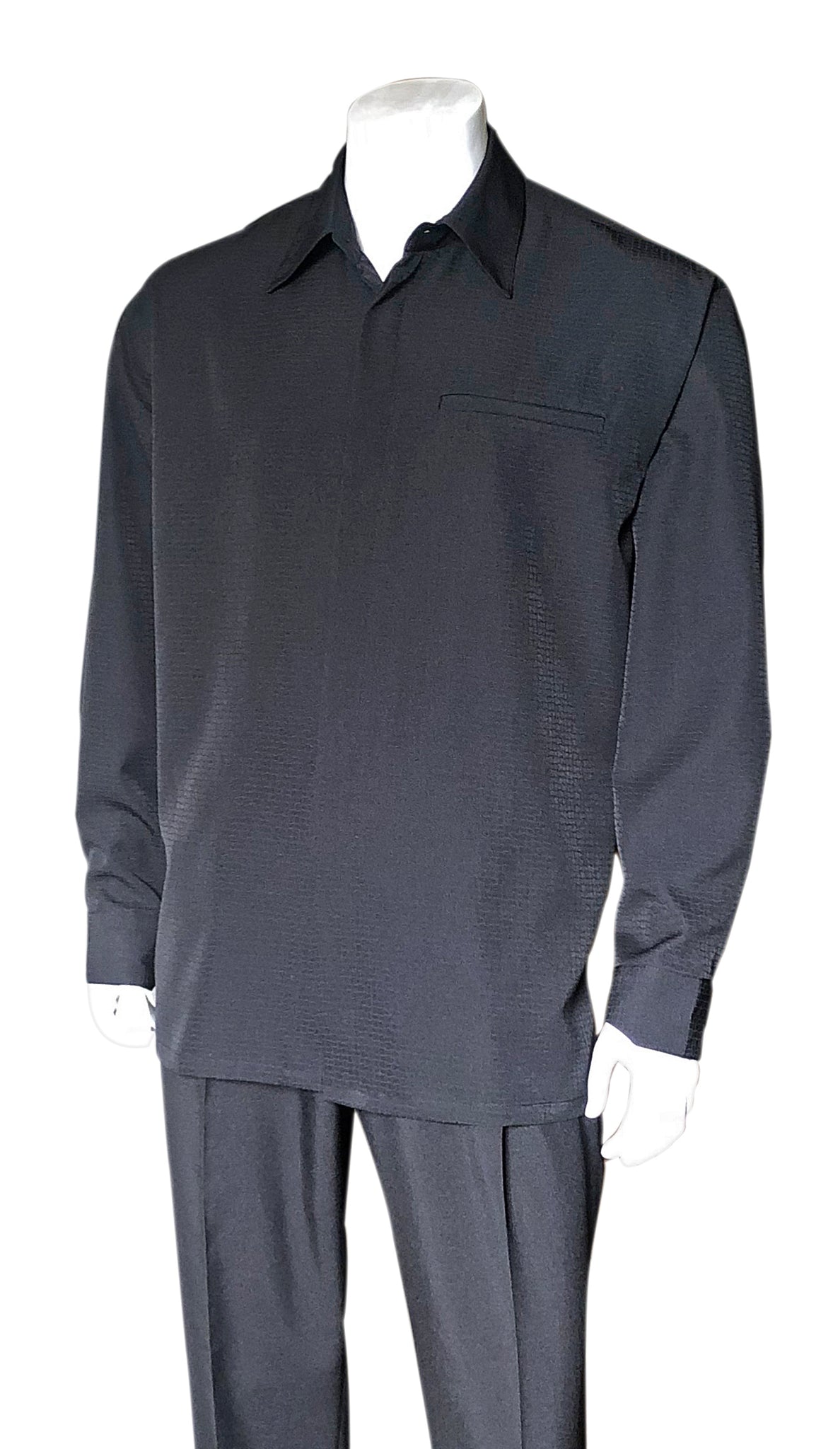 Fortino Landi Walking Set M2763-Black - Church Suits For Less