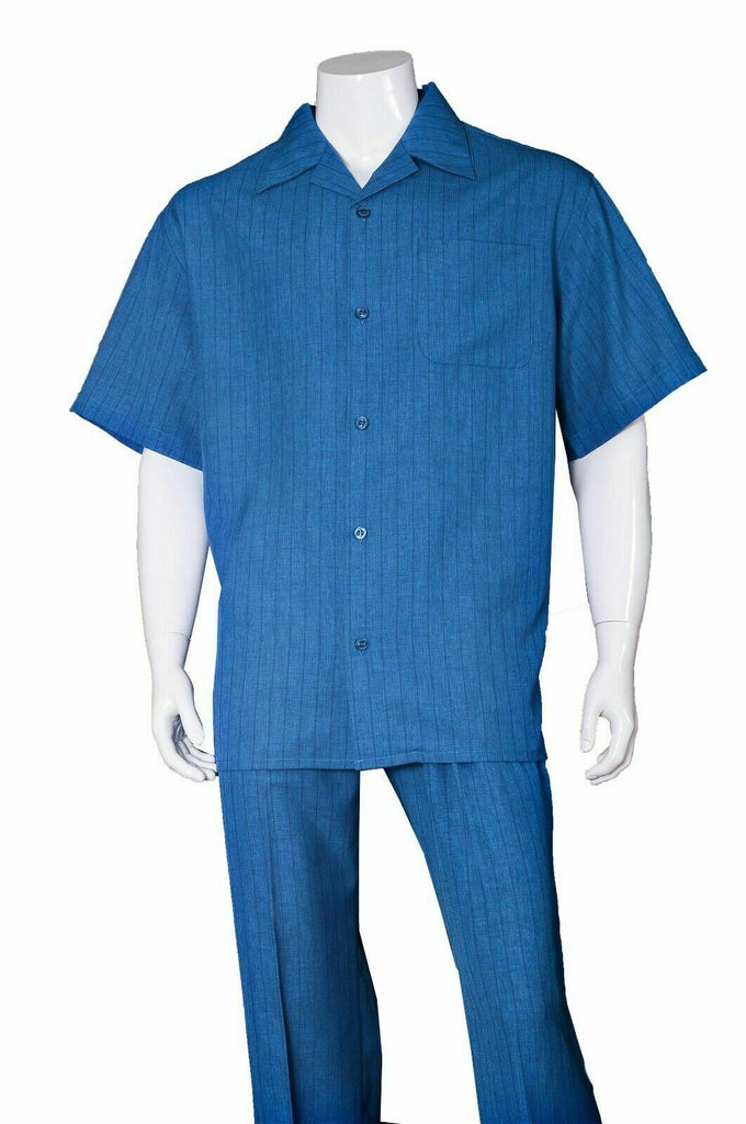 Fortino Landi Walking Set M2971-Blue - Church Suits For Less